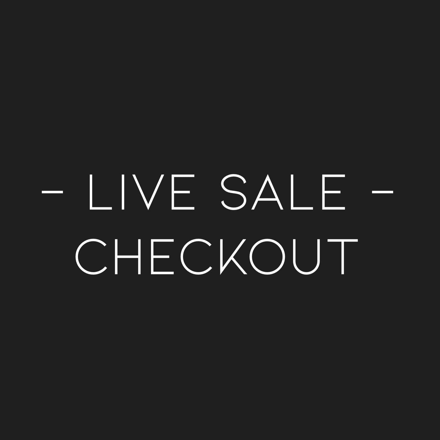 Live Sale Checkout